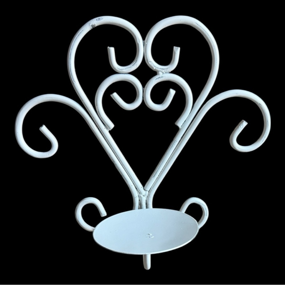 Shabby Chic Iron Wall Candle Holder